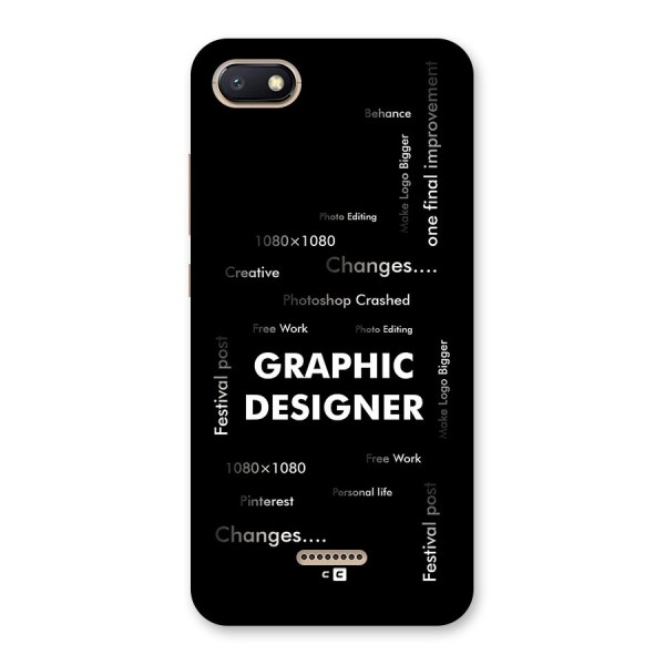 Graphic Designer Struggles Back Case for Redmi 6A