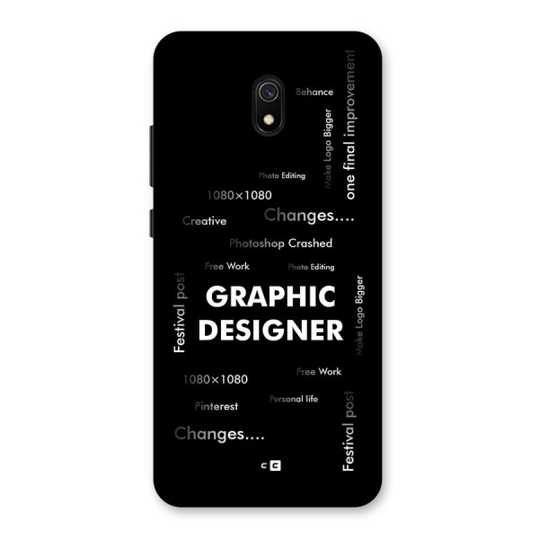Graphic Designer Struggles Back Case for Redmi 8A