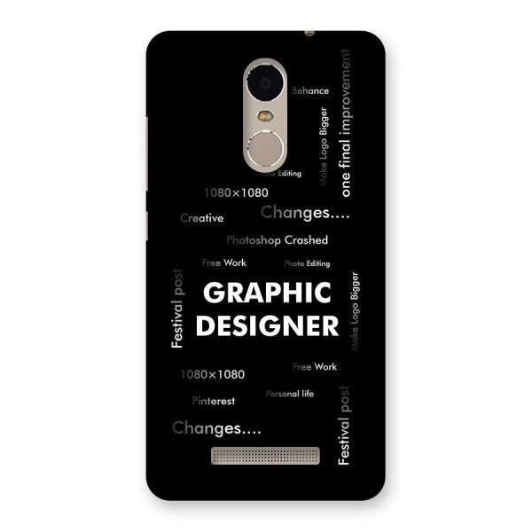 Graphic Designer Struggles Back Case for Redmi Note 3