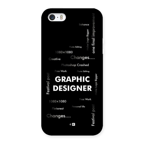 Graphic Designer Struggles Back Case for iPhone 5 5s