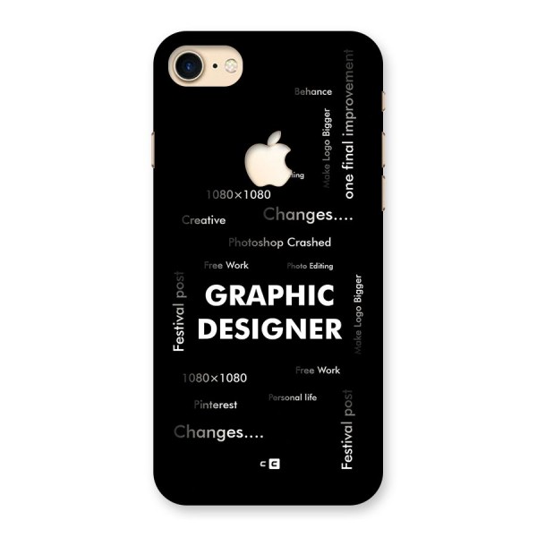 Graphic Designer Struggles Back Case for iPhone 7 Apple Cut