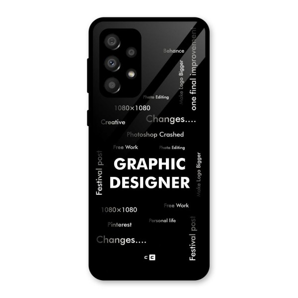 Graphic Designer Struggles Glass Back Case for Galaxy A32