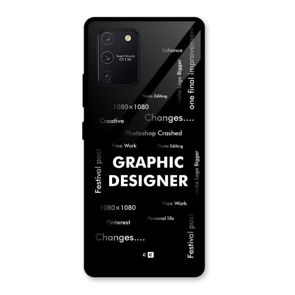 Graphic Designer Struggles Glass Back Case for Galaxy S10 Lite