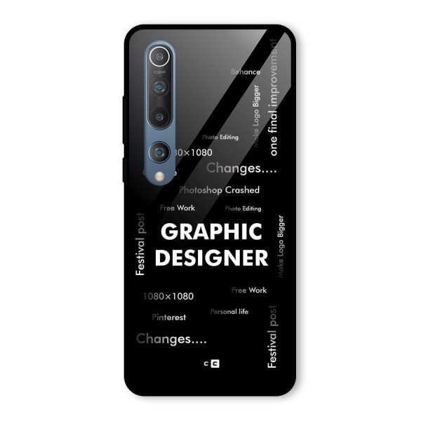 Graphic Designer Struggles Glass Back Case for Mi 10