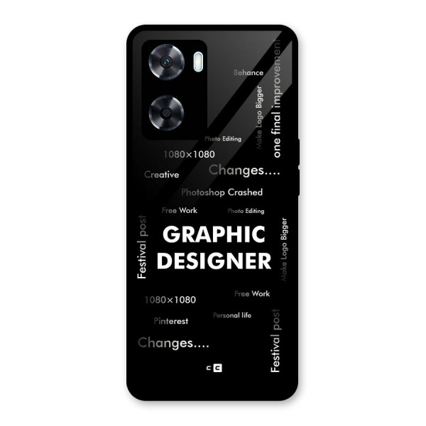 Graphic Designer Struggles Glass Back Case for Oppo A77