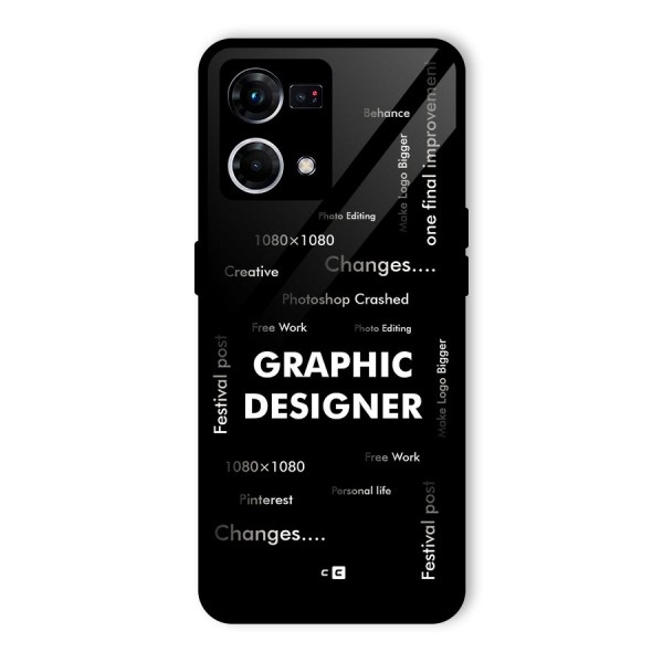 Graphic Designer Struggles Glass Back Case for Oppo F21 Pro 4G