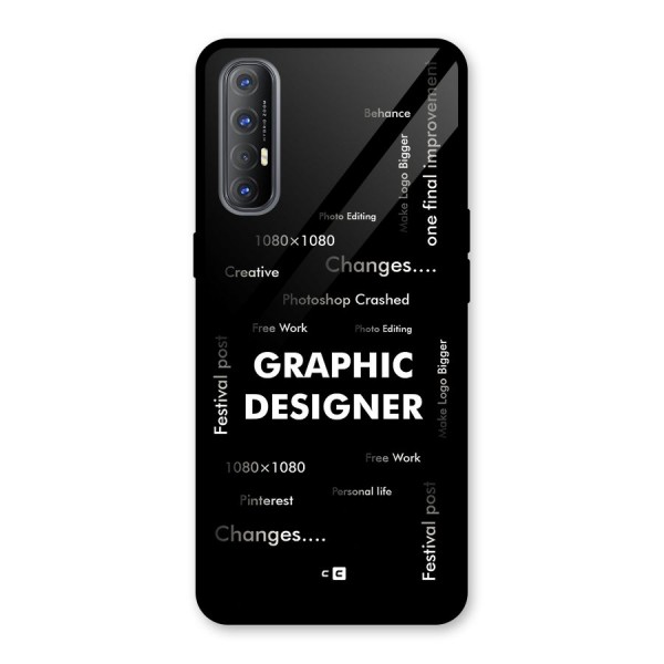 Graphic Designer Struggles Glass Back Case for Oppo Reno3 Pro