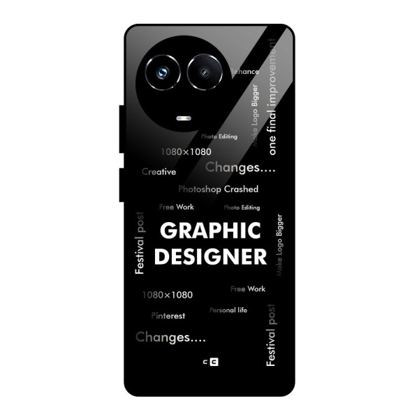 Graphic Designer Struggles Glass Back Case for Realme 11X