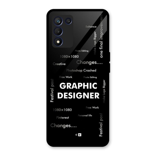 Graphic Designer Struggles Glass Back Case for Realme 9 5G Speed