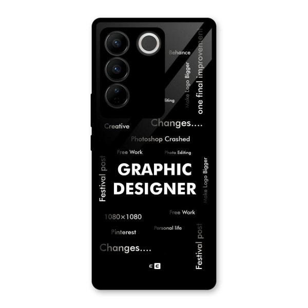 Graphic Designer Struggles Glass Back Case for Vivo V27