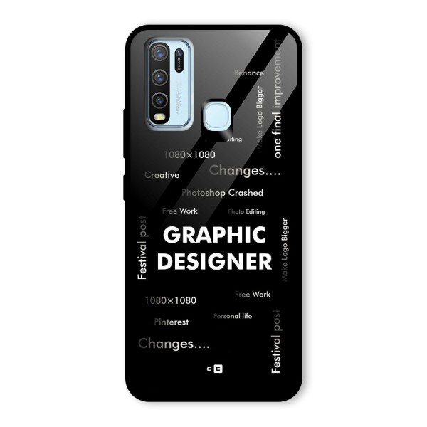 Graphic Designer Struggles Glass Back Case for Vivo Y50