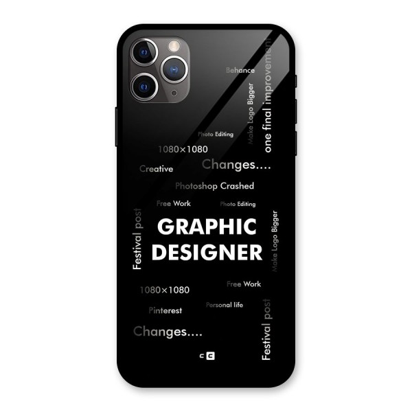 Graphic Designer Struggles Glass Back Case for iPhone 11 Pro Max