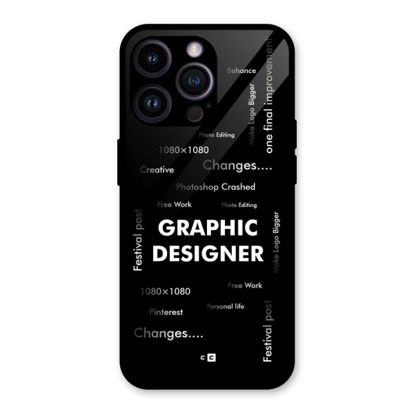Graphic Designer Struggles Glass Back Case for iPhone 14 Pro Max