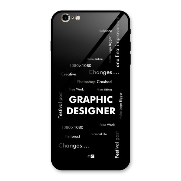 Graphic Designer Struggles Glass Back Case for iPhone 6 Plus 6S Plus