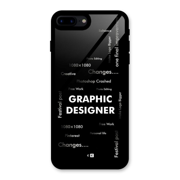 Graphic Designer Struggles Glass Back Case for iPhone 7 Plus