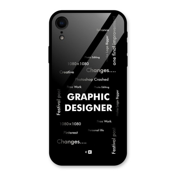 Graphic Designer Struggles Glass Back Case for iPhone XR