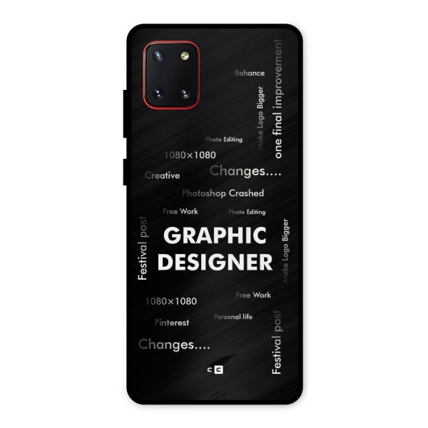 Graphic Designer Struggles Metal Back Case for Galaxy Note 10 Lite