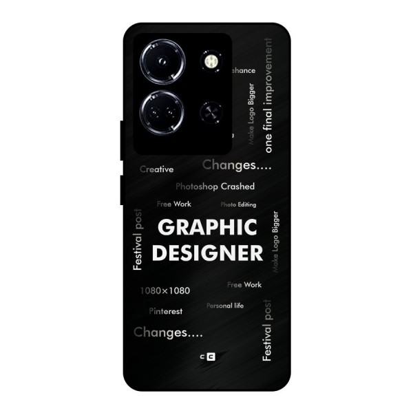 Graphic Designer Struggles Metal Back Case for Infinix Note 30 5G