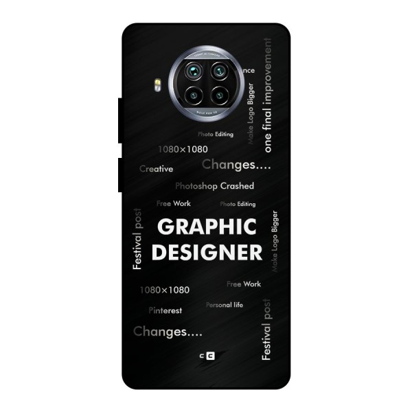 Graphic Designer Struggles Metal Back Case for Mi 10i
