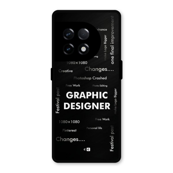 Graphic Designer Struggles Metal Back Case for OnePlus 11R