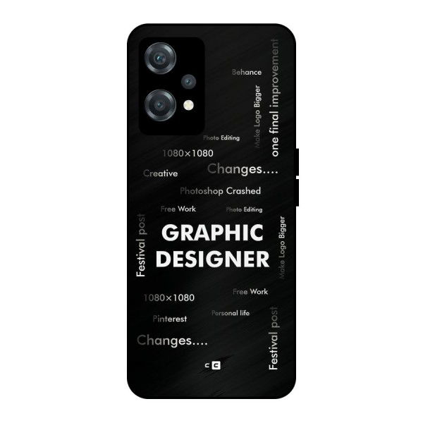 Graphic Designer Struggles Metal Back Case for OnePlus Nord CE 2 Lite 5G