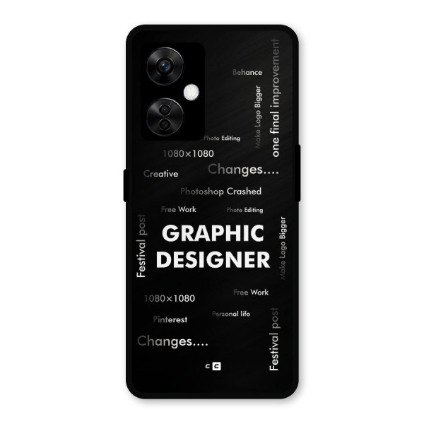 Graphic Designer Struggles Metal Back Case for OnePlus Nord CE 3 Lite