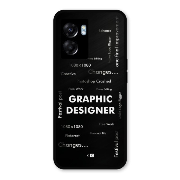 Graphic Designer Struggles Metal Back Case for Realme Narzo 50 5G