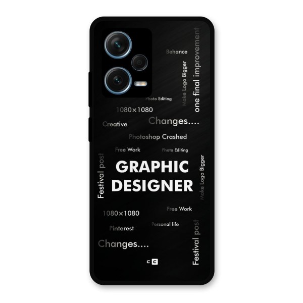 Graphic Designer Struggles Metal Back Case for Redmi Note 12 Pro Plus 5G
