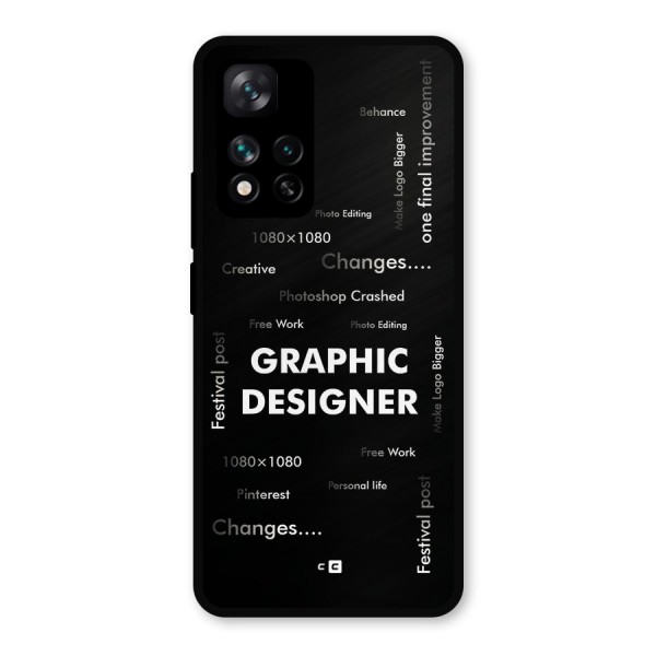 Graphic Designer Struggles Metal Back Case for Xiaomi 11i Hypercharge 5G