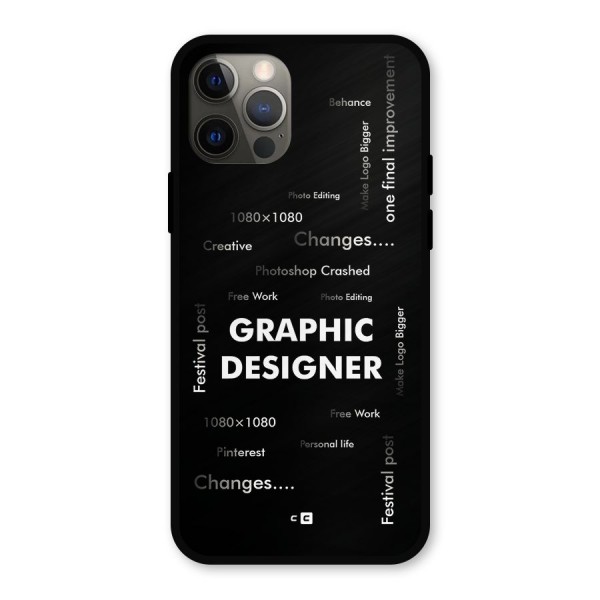Graphic Designer Struggles Metal Back Case for iPhone 12 Pro