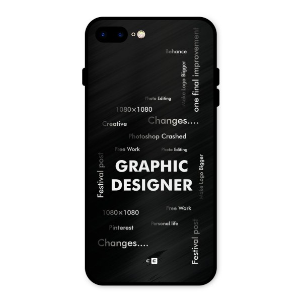 Graphic Designer Struggles Metal Back Case for iPhone 8 Plus