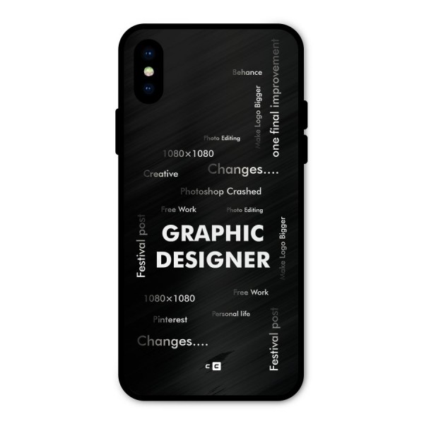 Graphic Designer Struggles Metal Back Case for iPhone X