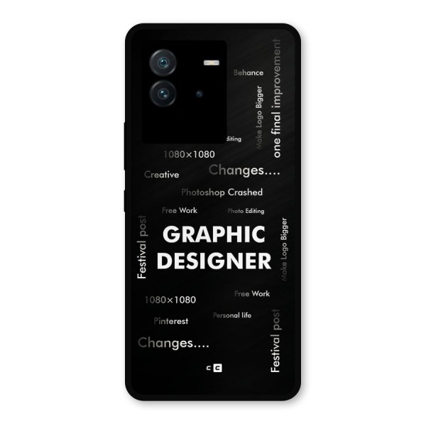 Graphic Designer Struggles Metal Back Case for iQOO Neo 6 5G