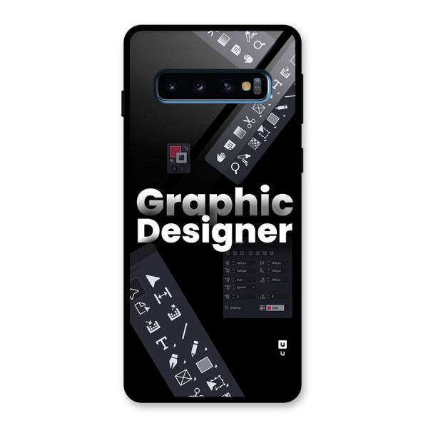 Graphic Designer Tools Glass Back Case for Galaxy S10