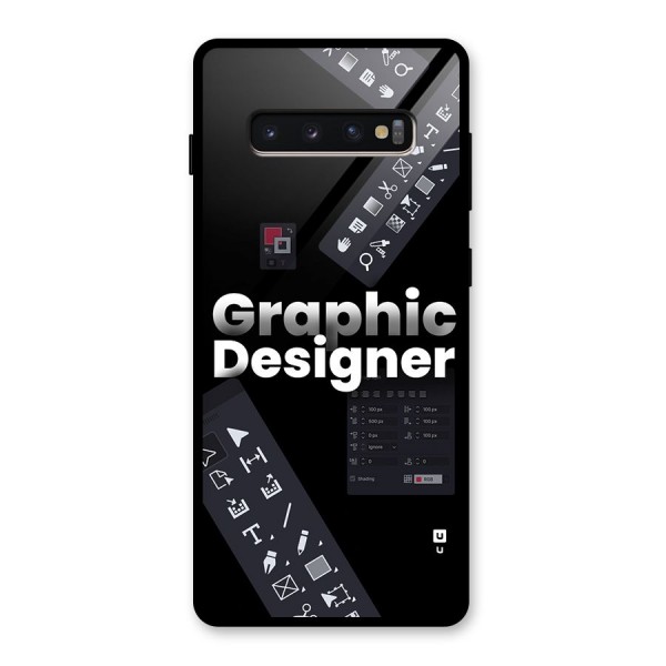 Graphic Designer Tools Glass Back Case for Galaxy S10 Plus