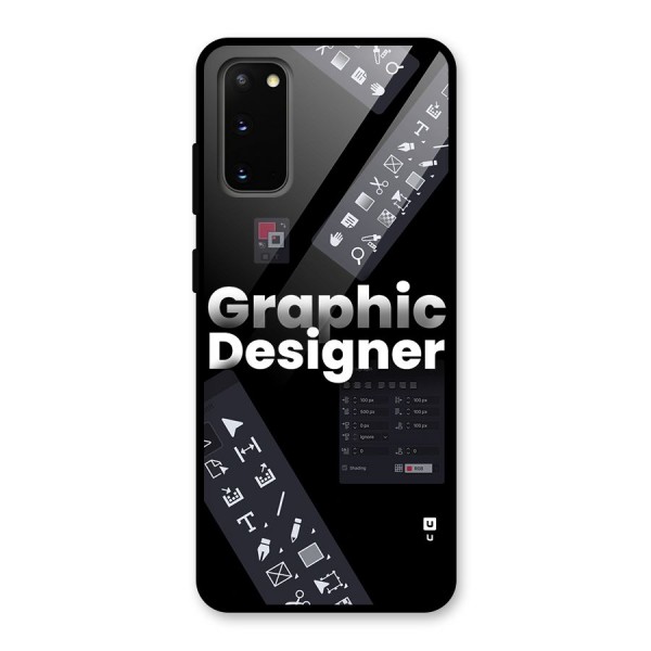 Graphic Designer Tools Glass Back Case for Galaxy S20