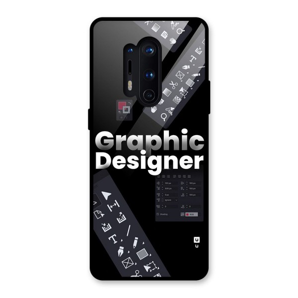 Graphic Designer Tools Glass Back Case for OnePlus 8 Pro