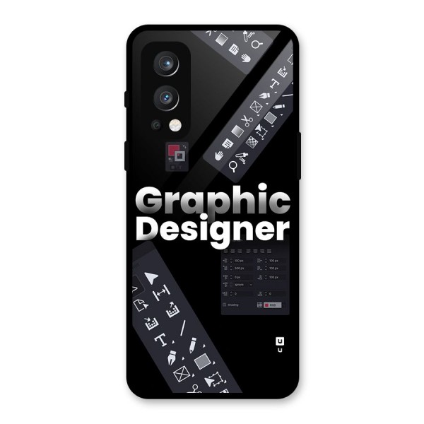 Graphic Designer Tools Glass Back Case for OnePlus Nord 2 5G