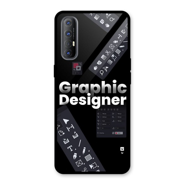 Graphic Designer Tools Glass Back Case for Oppo Reno3 Pro