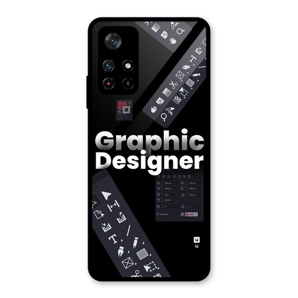 Graphic Designer Tools Glass Back Case for Poco M4 Pro 5G
