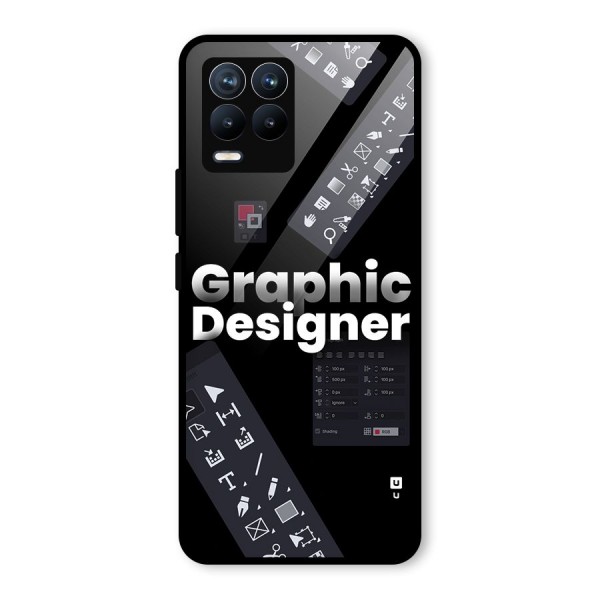 Graphic Designer Tools Glass Back Case for Realme 8 Pro