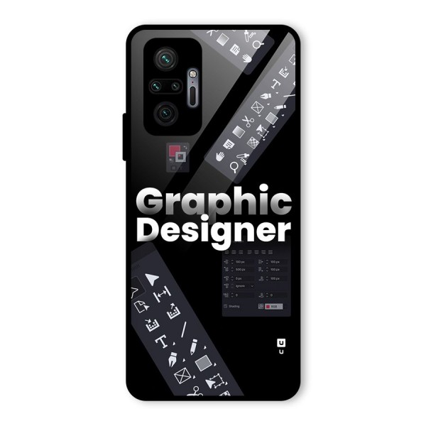 Graphic Designer Tools Glass Back Case for Redmi Note 10 Pro Max