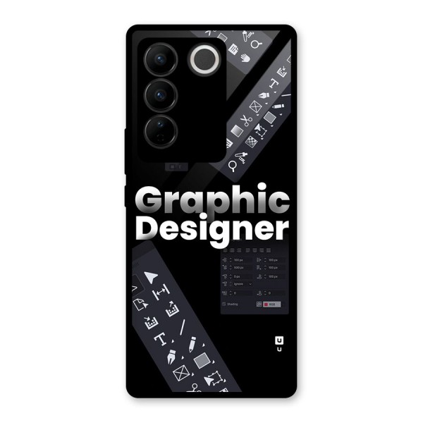 Graphic Designer Tools Glass Back Case for Vivo V27