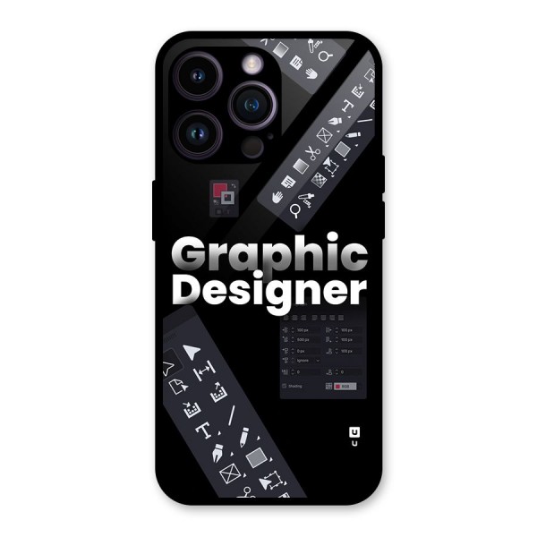 Graphic Designer Tools Glass Back Case for iPhone 14 Pro Max