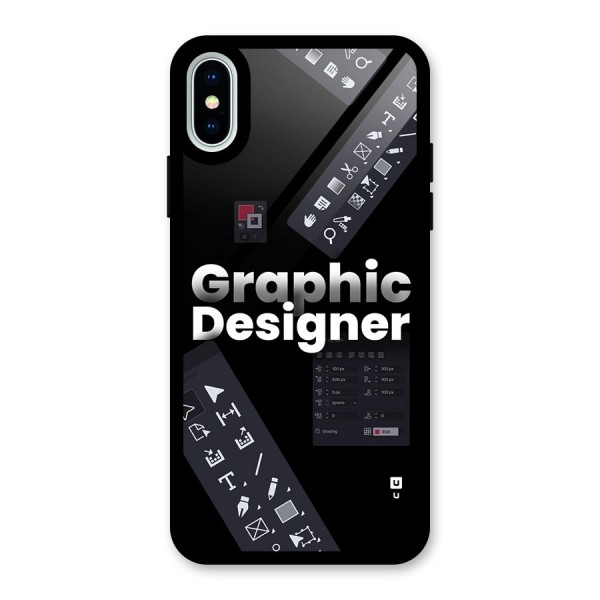 Graphic Designer Tools Glass Back Case for iPhone X
