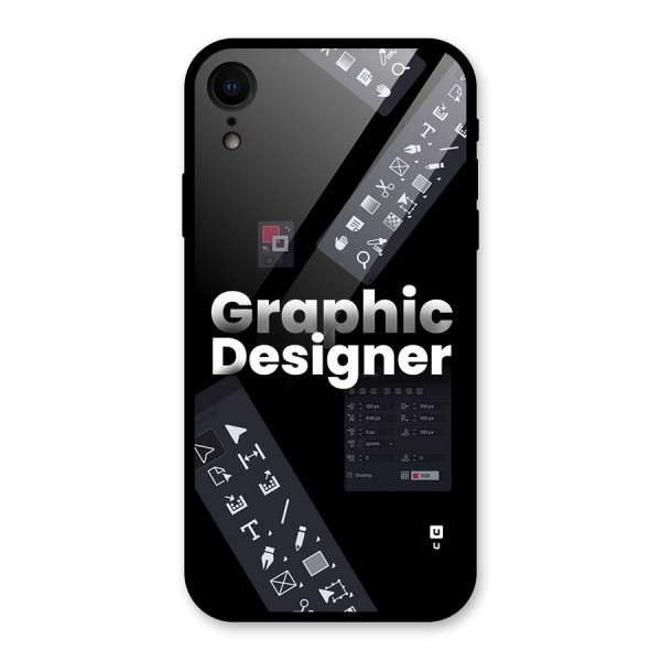 Graphic Designer Tools Glass Back Case for iPhone XR