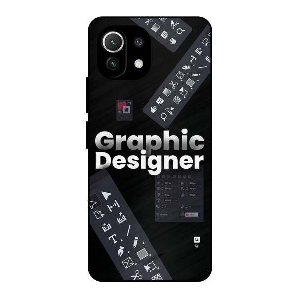 Graphic Designer Tools Metal Back Case for Mi 11 Lite