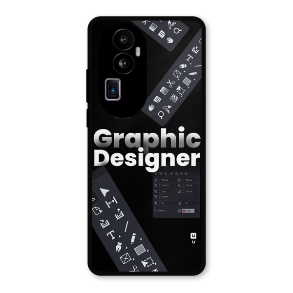 Graphic Designer Tools Metal Back Case for Oppo Reno10 Pro Plus