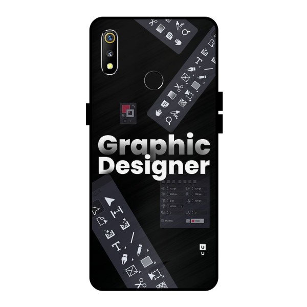 Graphic Designer Tools Metal Back Case for Realme 3