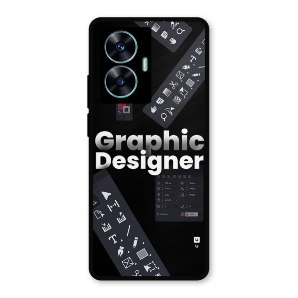 Graphic Designer Tools Metal Back Case for Realme C55